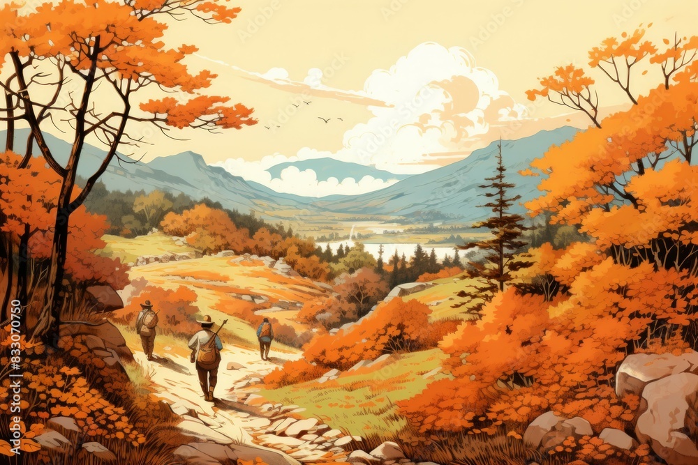 Autumn hiking - Generative AI Autumn hiking - Generative AI