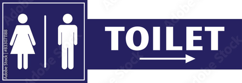 Toilet direction sign vector.eps