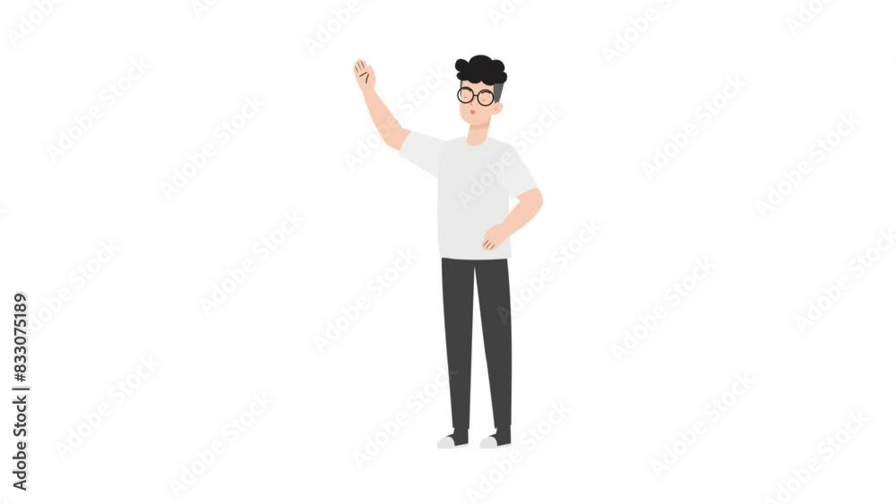 Man Waiving Hand Man Waiving Hand