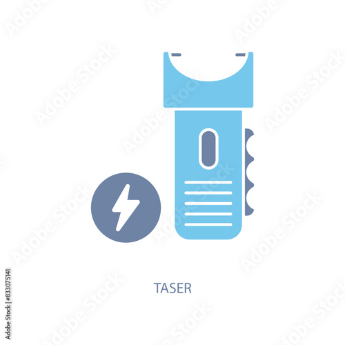 taser concept line icon. Simple element illustration. taser concept outline symbol design.