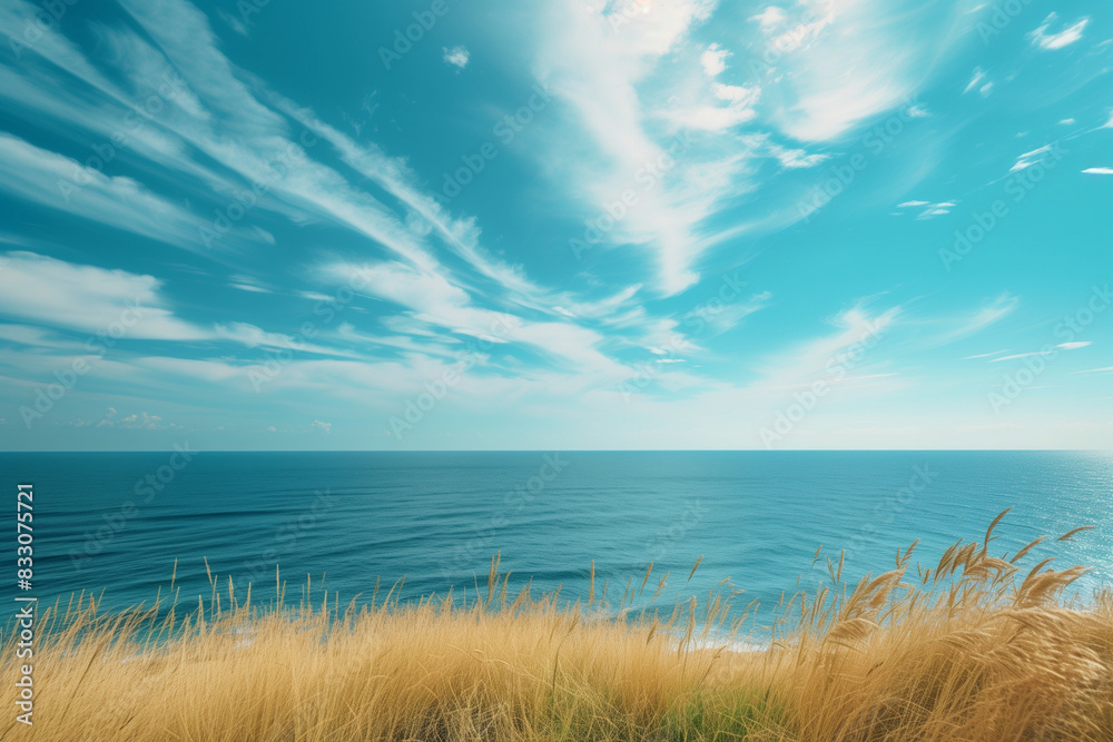 Caribbean sea, way to the beach, beach view with blue sky and crystal water and green grass and palms around
Caribbean sea, way to the beach, beach view with blue sky and crystal water and green grass and palms around