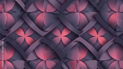 seamless pattern, dark grey and pink geometric design with a subtle gradient in the background
