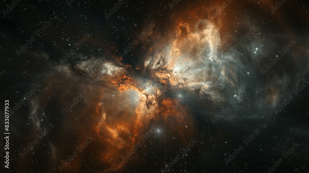 Fototapeta premium Astronaut at Spacewalk: Cosmic Sci-Fi and Deep Space Art