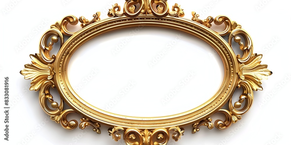 Exquisite Antique Golden Oval Frame for Elegant Decor and Artwork Exquisite Antique Golden Oval Frame for Elegant Decor and Artwork