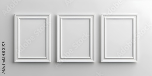 Minimalist White Frame with Thin Border for Modern Wall Display or Art Presentation