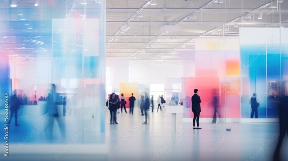 Abstract blur Expo,Large room for the event.Exhibition Abstract blur Expo,Large room for the event.Exhibition