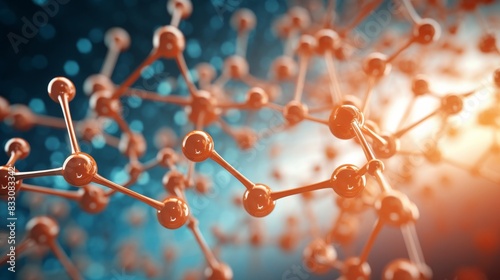 Intricate Molecular Network in Abstract 3D Design Stock Illustration