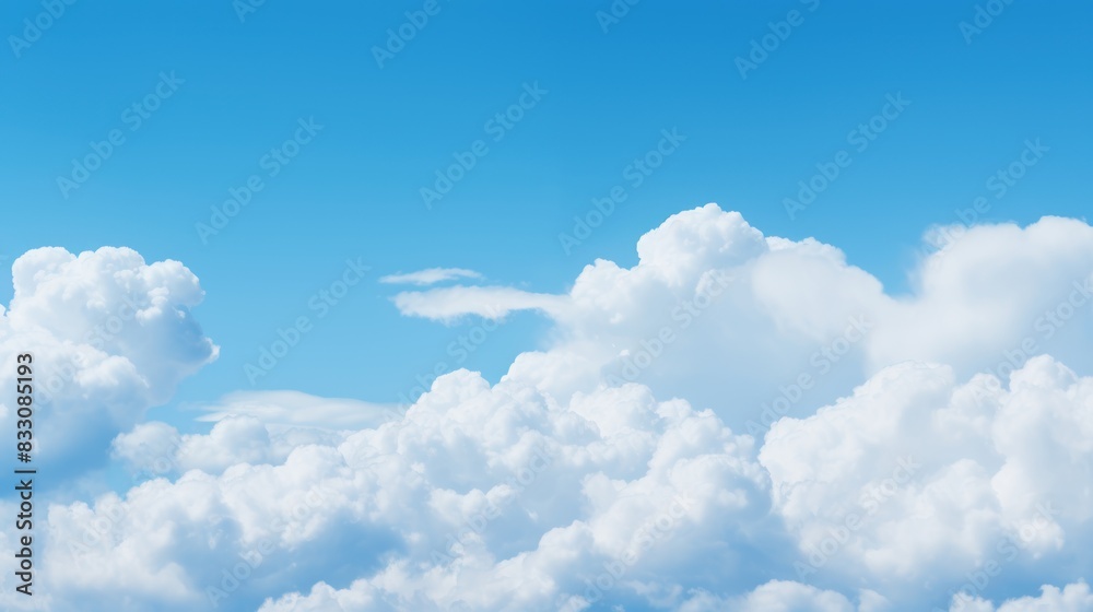 white clouds against clear blue background, copy space white clouds against clear blue background, copy space