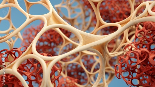 Detailed 3D Render of Alveoli Anatomy Showing Respiratory Structure and Function