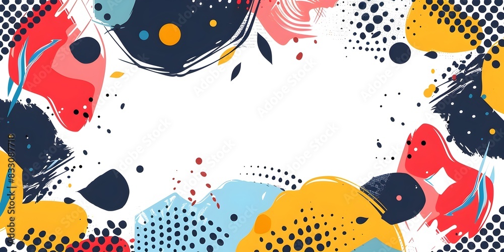 Vibrant Geometric Frame with Bold Colors and Patterns Modern Composition Vibrant Geometric Frame with Bold Colors and Patterns Modern Composition