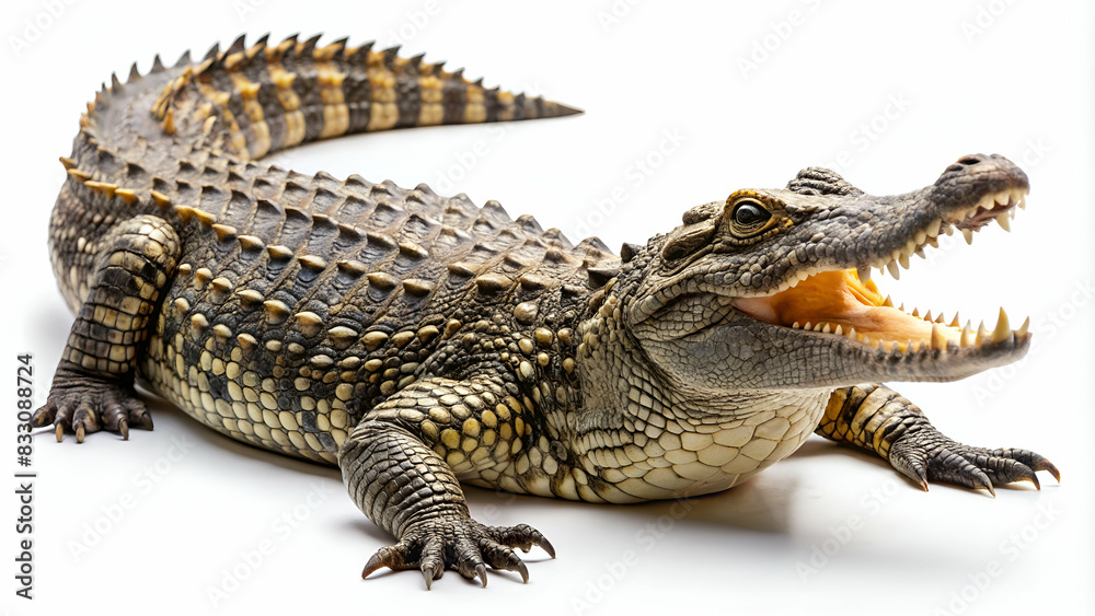 Crocodile on a white background Crocodile on a white background