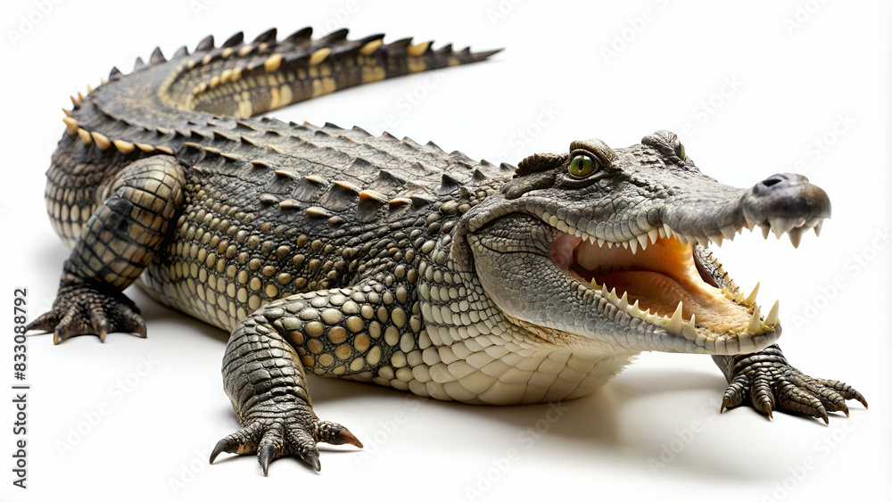 Crocodile on a white background Crocodile on a white background