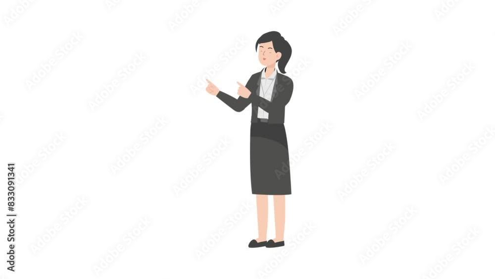 Woman Pointing Left Woman Pointing Left
