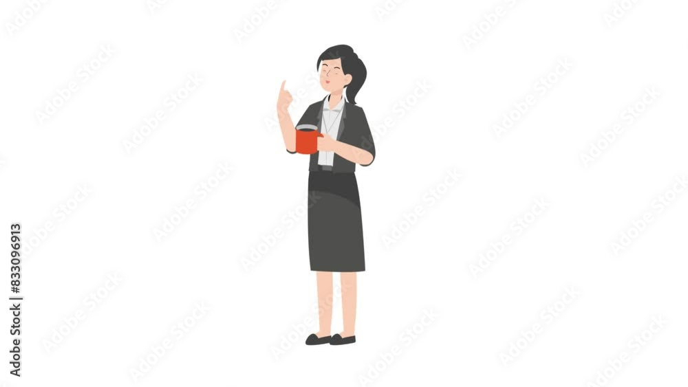Business Woman Drinking Coffee