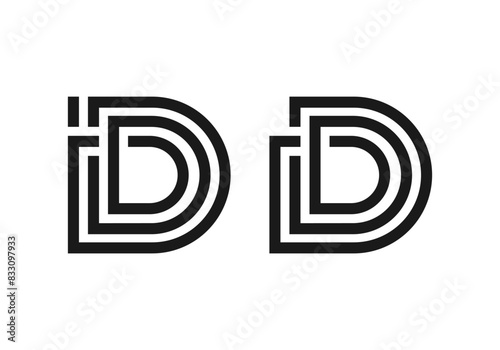 Letter DD Logo Design Illustration vector eps format , suitable for your design needs, logo, illustration, animation, etc.