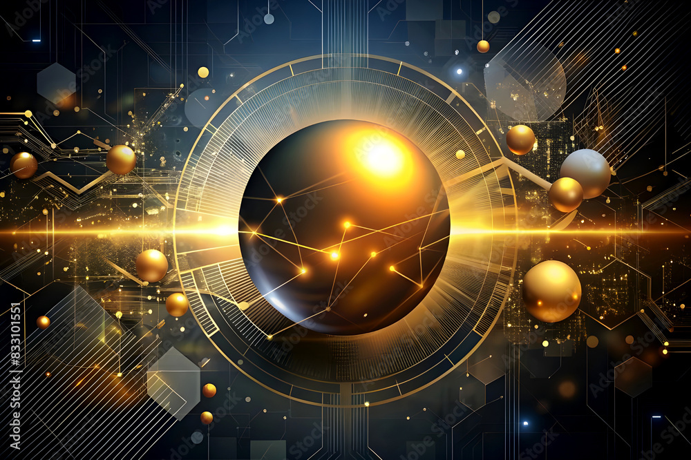 Obraz premium Technology and digital abstract background.