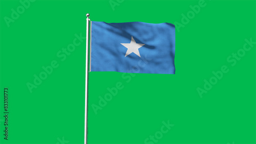 High detailed flag of Somalia. National Somalia flag. Africa. 3D illustration. photo