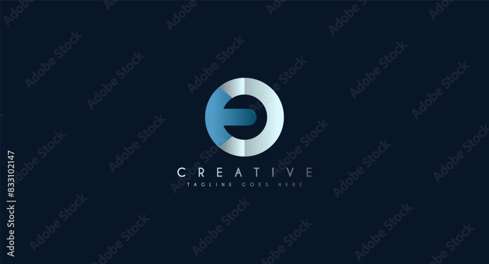 Initial Letter Rounded EO logo design vector illustration. Initial Letter Rounded EO logo design vector illustration.