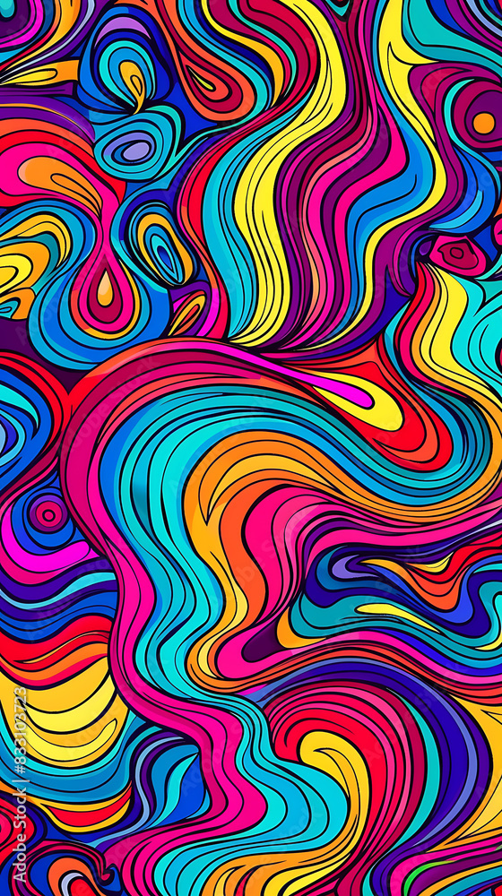 Obraz premium Hypnotic phone background, the wonder of staring at it, which can be used in a variety of graphic designs.