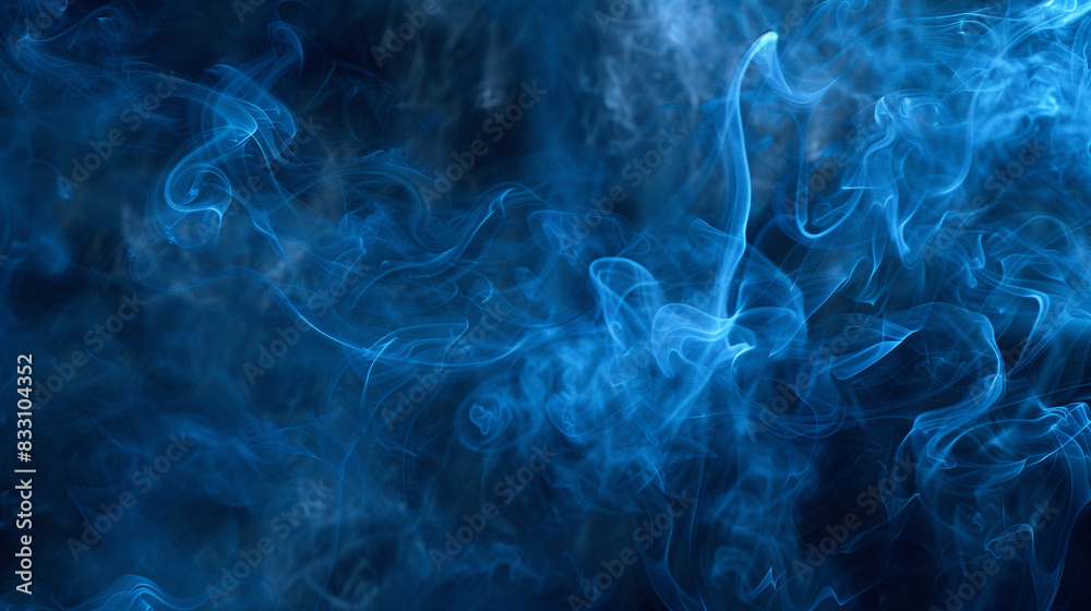 Atmospheric and dramatic, the midnight blue smoke swirls with a mysterious allure, Atmospheric and dramatic, the midnight blue smoke swirls with a mysterious allure,