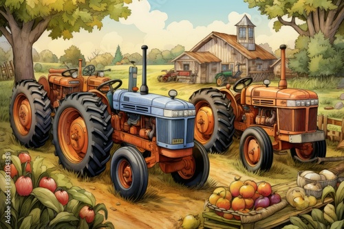Vintage tractors - Generative AI
