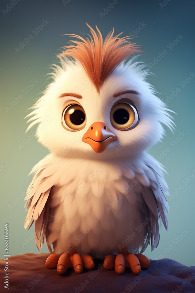 Fototapeta premium portrait of a bald eagle, generative ai