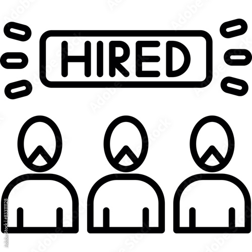 Hired icon