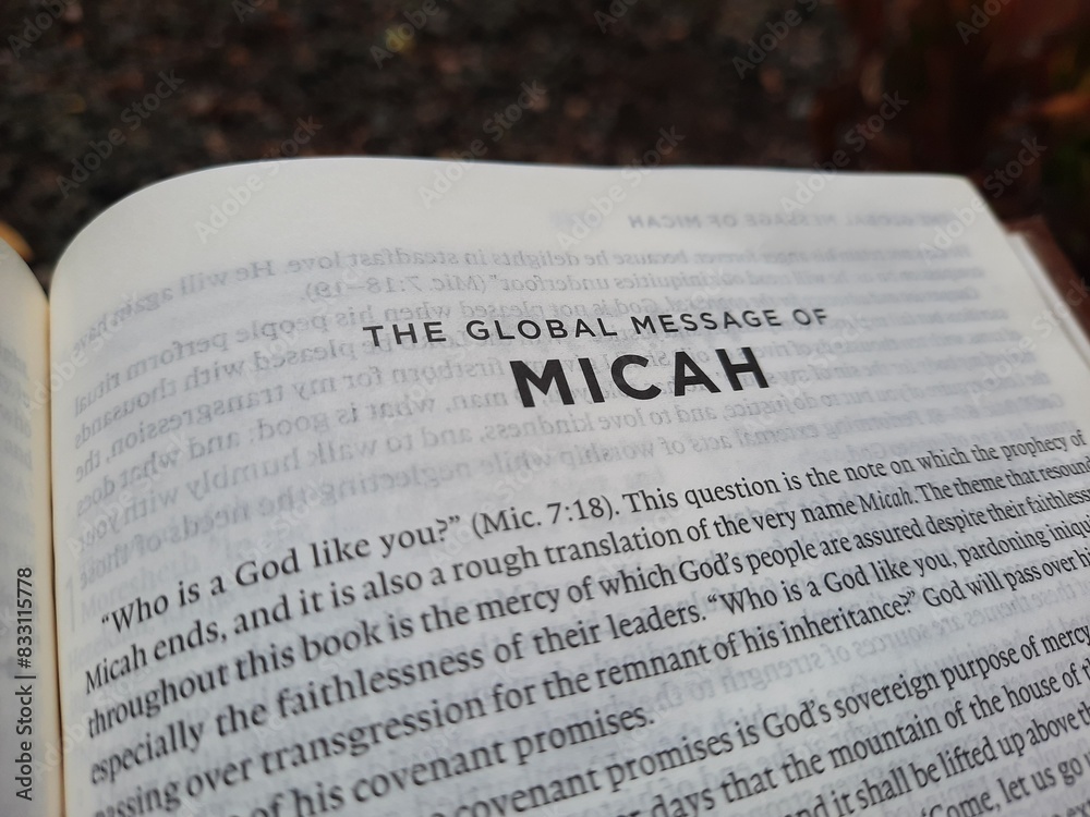 Obraz premium close up photo of a Bible page