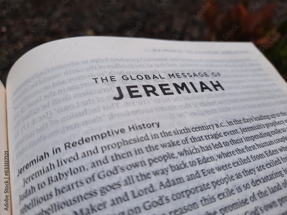 Obraz premium close up photo of a Bible page