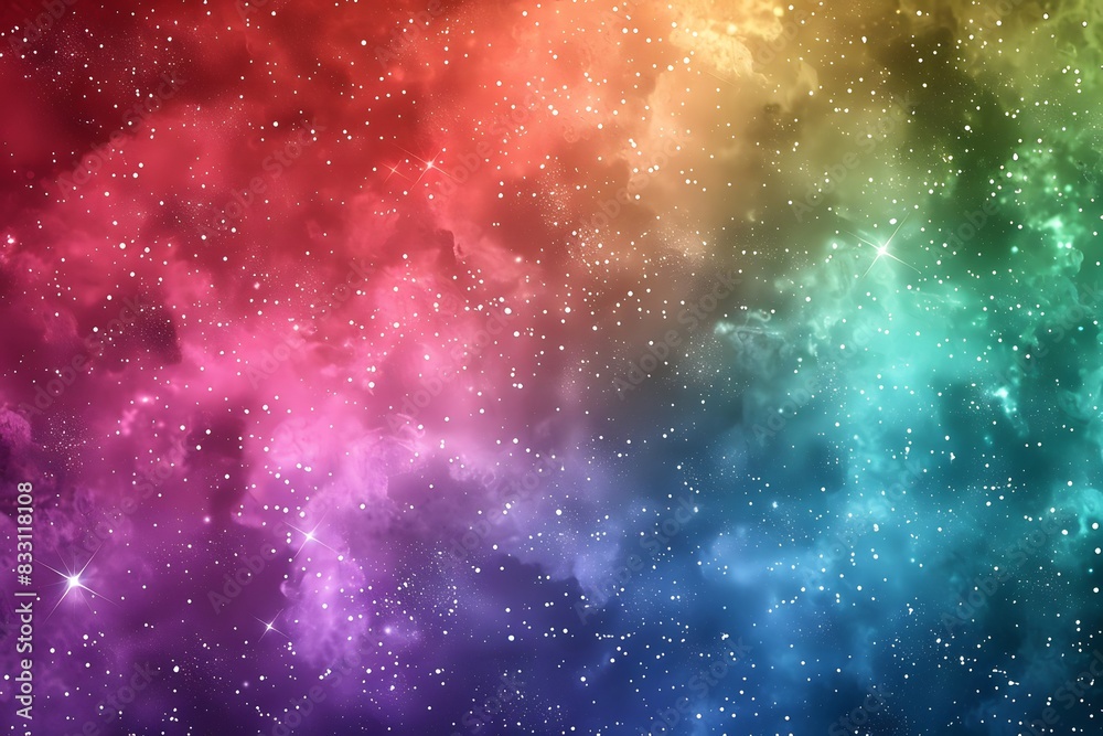Fototapeta premium Cosmic Storm Raging In The Depths Of Space
