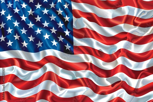 Flag of United States of America for remembering independence, labor, presidents or memorial day holidays