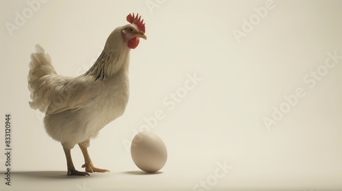 Wallpaper Mural  chicken with egg isolated Torontodigital.ca