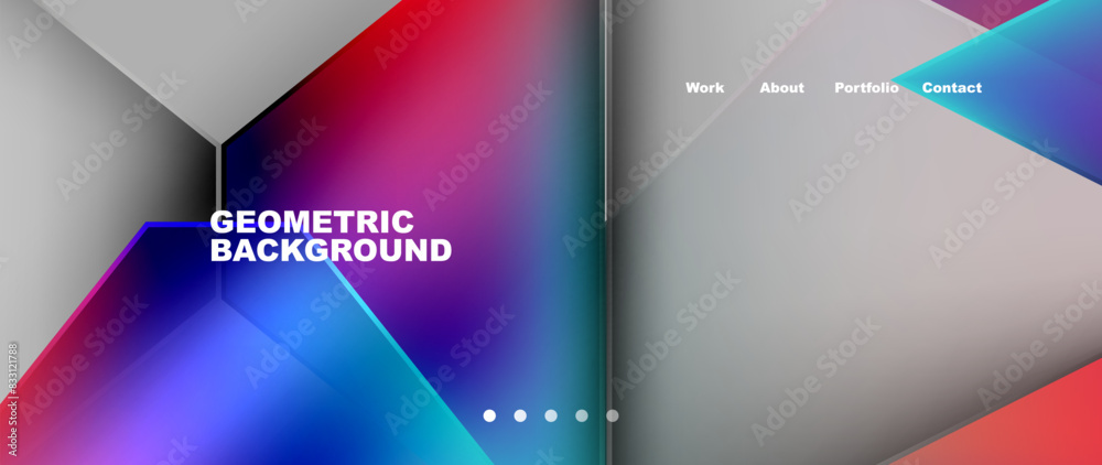 Flowing bright neon gradients geometric abstract background with triangles and lines. Fluid color pattern of color liquid gradient background for wallpaper, banner, background, card, landing page Flowing bright neon gradients geometric abstract background with triangles and lines. Fluid color pattern of color liquid gradient background for wallpaper, banner, background, card, landing page