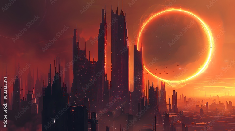 Naklejka premium Solar Eclipse