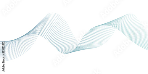 Abstract modern stream background. colorful wavy line on white background. Twisted curve line background. Lines created using blend tool.