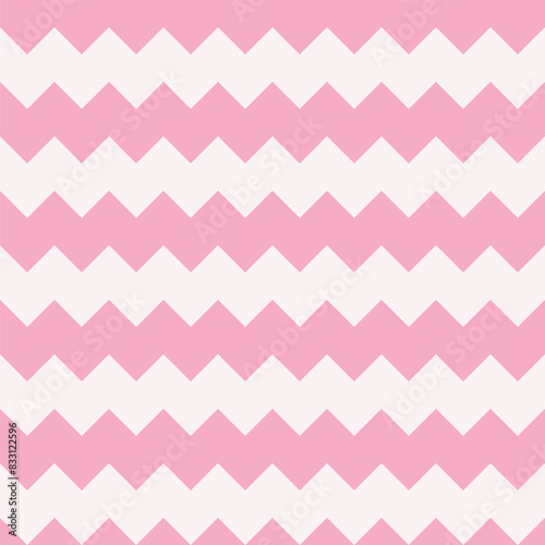 Pink and white zigzag background.