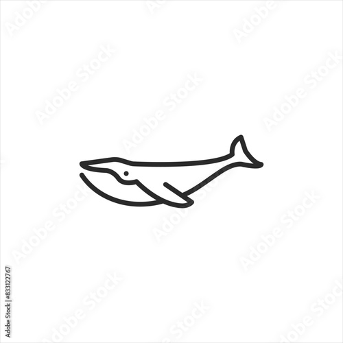 Whale icon. Simple whale icon for social media, app, and web design. Vector illustration