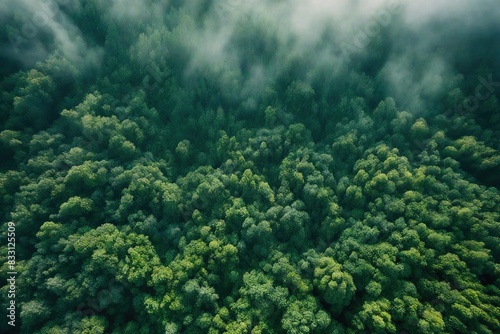 forest in the fog