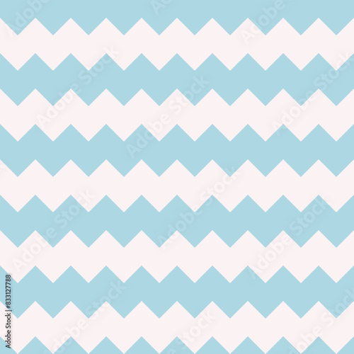Blue and white zigzag background.