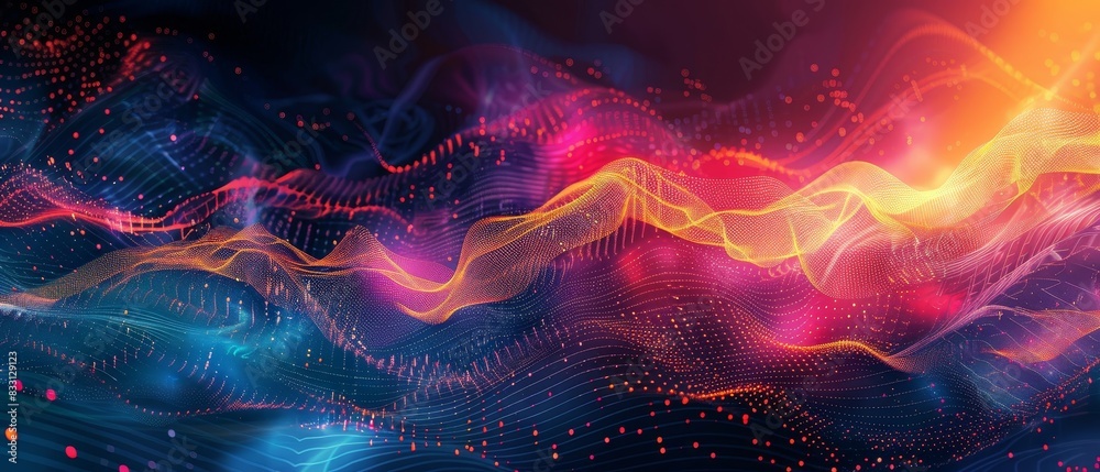 Fototapeta premium Hexagons technology digital hi tech concept background