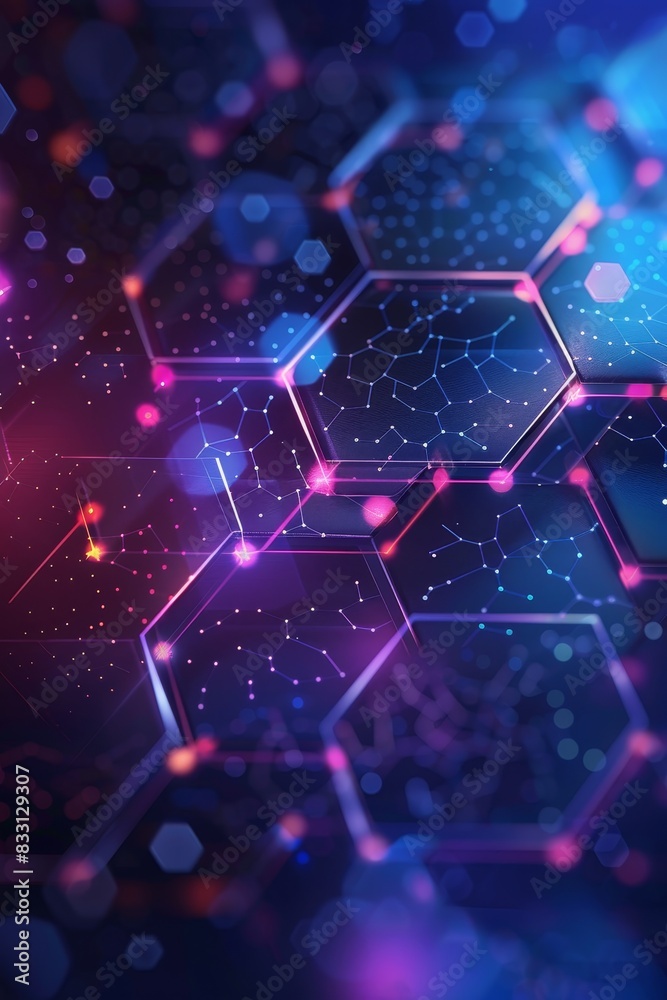 Hexagons technology digital hi tech concept background Hexagons technology digital hi tech concept background