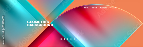 Circle triangle geometric web site page template. Vector Illustration For Wallpaper, Banner, Background, Card, Book Illustration, landing page