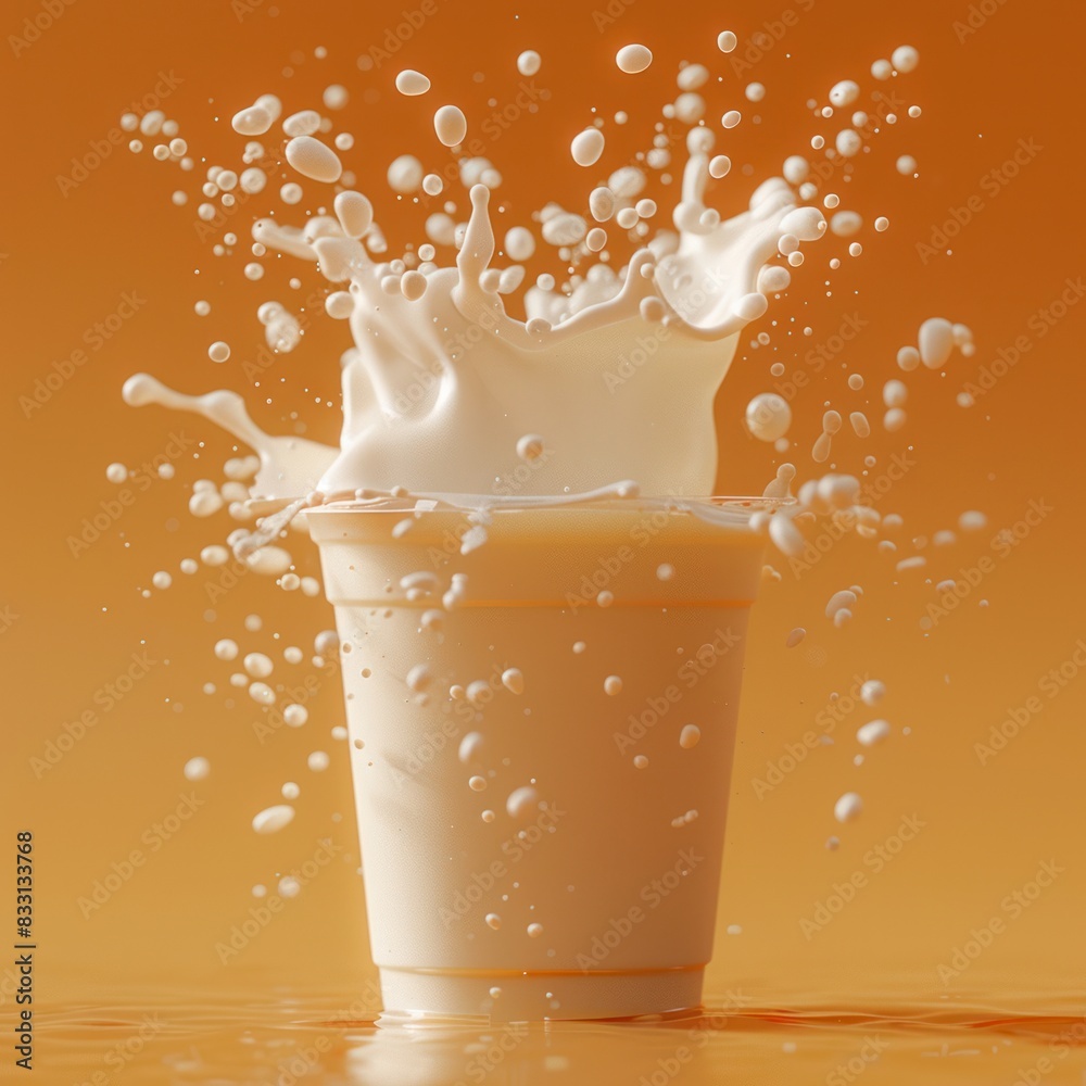 Photo of a glass of cream Photo of a glass of cream