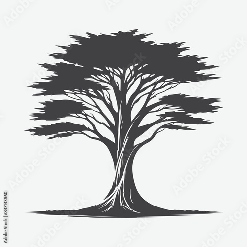 Print Majestic Cypress Tree Silhouette, A Stunning Natural Masterpiece