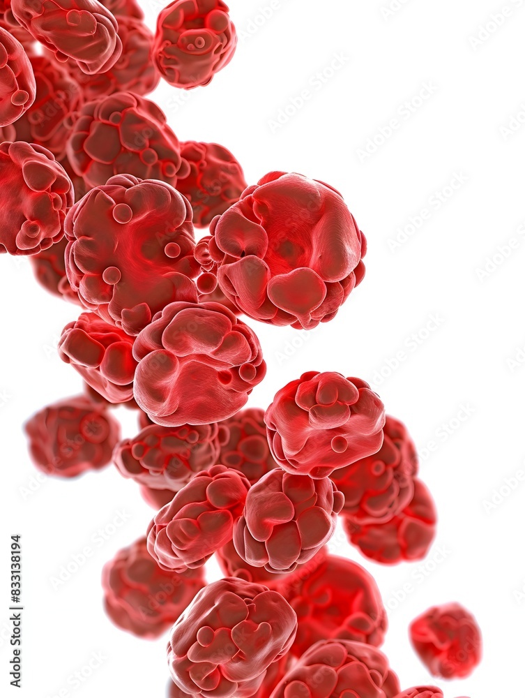 D Rendered Red Cell Division A Depiction of Red Blood Cell Formation D Rendered Red Cell Division A Depiction of Red Blood Cell Formation