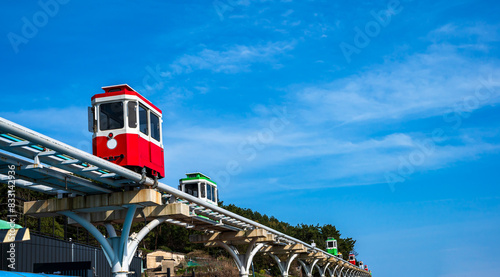 Photos Cute sky capsule Haeundae Blue Line train most popular seaside railway for touri