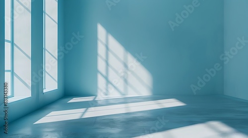 Clean Light Blue Backdrop for Healthcare Product Presentation Concept with Empty Copy Space