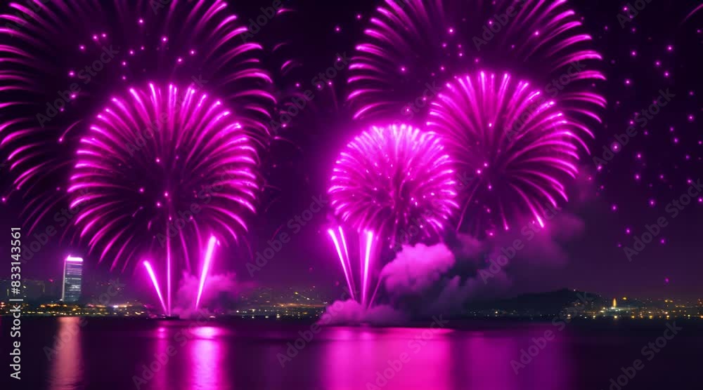 Maritime Spectacle: Captivating Fireworks Display from Boats on the Sea Maritime Spectacle: Captivating Fireworks Display from Boats on the Sea