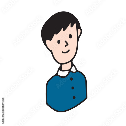 中性的な人のイラストアイコン