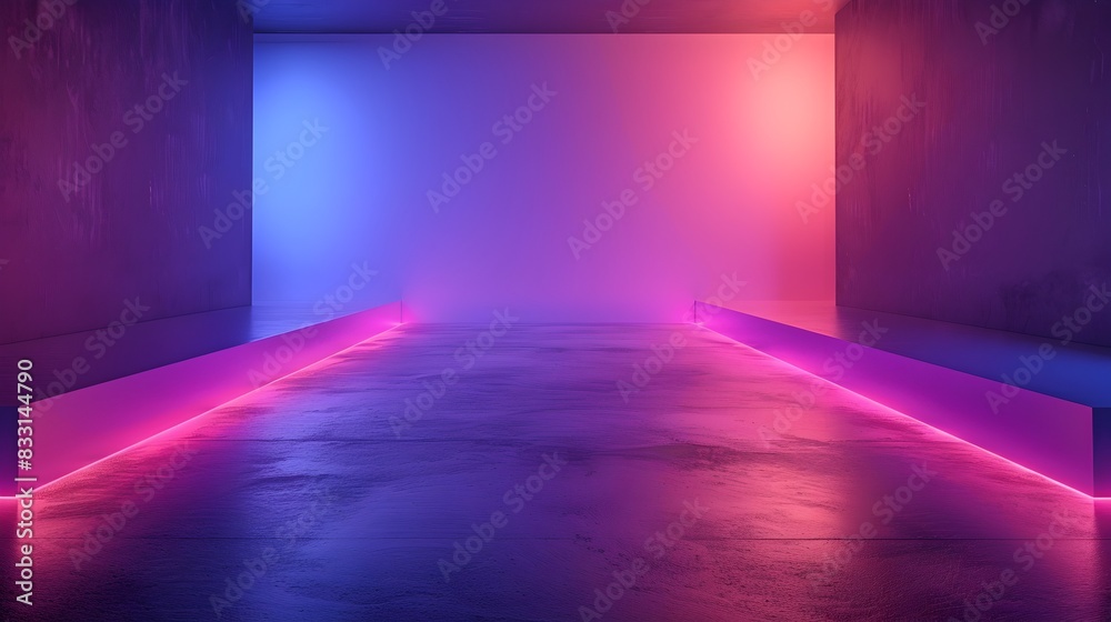 The Neon Gradient Backdrop Luxury Product Display with Soft Illumination and Clean Futuristic Aesthetics